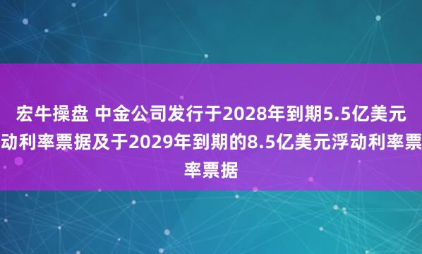 宏牛操盘 中金公司发行于2028年到期5.5亿美元浮动利率票据及于2029年到期的8.5亿美元浮动利率票据