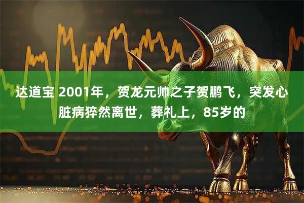 达道宝 2001年，贺龙元帅之子贺鹏飞，突发心脏病猝然离世，葬礼上，85岁的